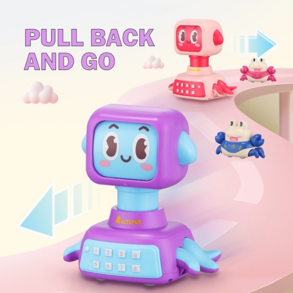 CARLORBO Car Toys for Toddlers 1-3, Baby Car Toys, Press and Go Ocean Animal Toy Cars for 18 Months to 2 3 4 5 Years, 4 Pcs