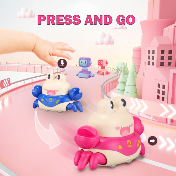 CARLORBO Car Toys for Toddlers 1-3, Baby Car Toys, Press and Go Ocean Animal Toy Cars for 18 Months to 2 3 4 5 Years, 4 Pcs